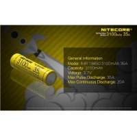 Nitecore 18650 Li-ion baterie 3100mAh 35A / 2ks