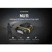Nitecore NU11 - Svítilna čelovka s pohybovým senzorem - černá