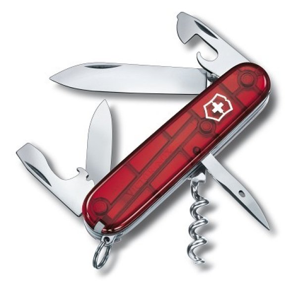 Victorinox Spartan transparentní červený núž 1.3603.T